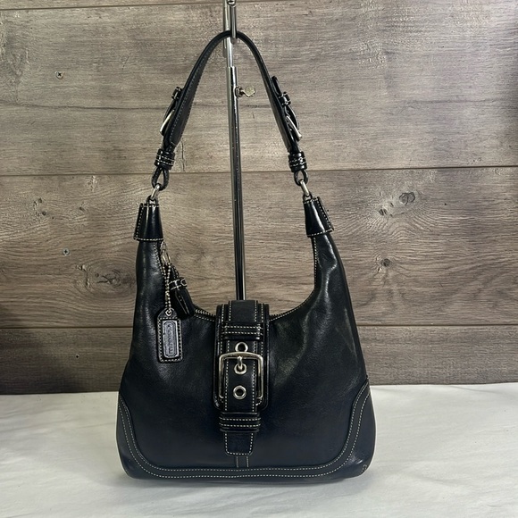 Coach Black Leather Satchel - Picture 1 of 10